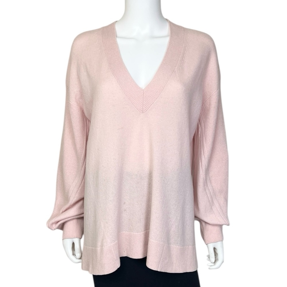 rag & bone Ace Cashmere V-Neck Sweater in Pink - sz M - Picture 5 of 13